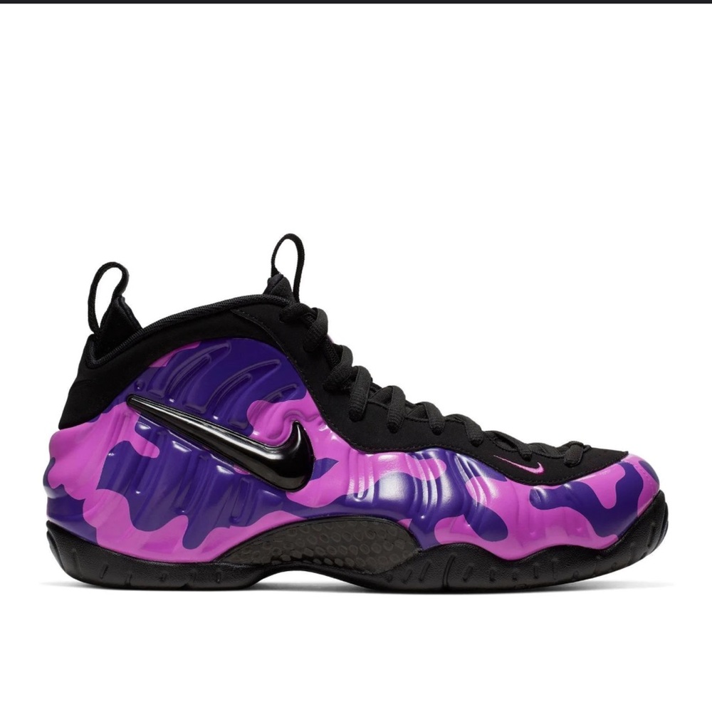 Nike foamposite purple camo